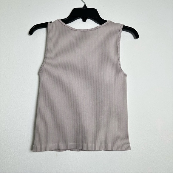 Boom Boom Jeans Womens Size Medium Sweetheart Neckline Light Lilac Gray Tank Top - Picture 3 of 6